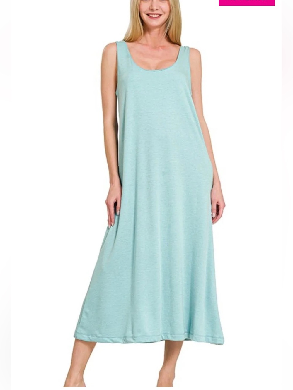 ZENANA French Terry Twisted strap Midi dress size small